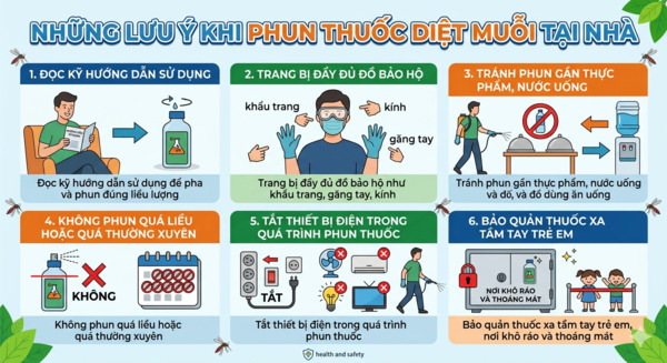 Những lưu ý khi phun thuốc diệt muỗi tại nhà