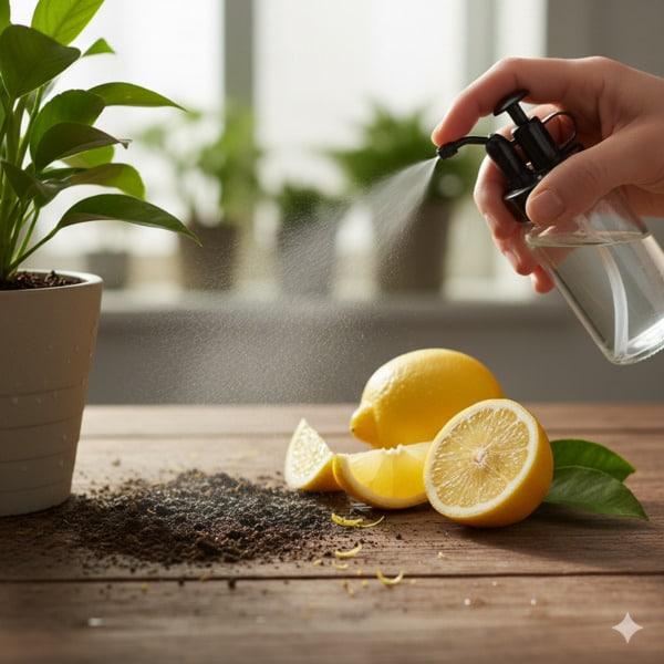 Dùng nước chanh để diệt kiến trong chậu cây